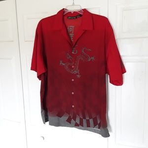 No Boundaries Red and Gray Dragon Shirt Size XL